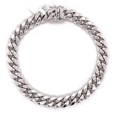 9.0mm Gold Miami Cuban Bracelet 10K - White Carat - USA & Canada